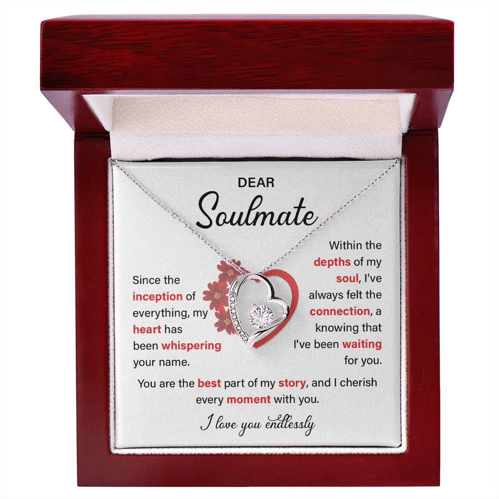 Soulmate Necklace with Heartfelt Message Card & Gift Box