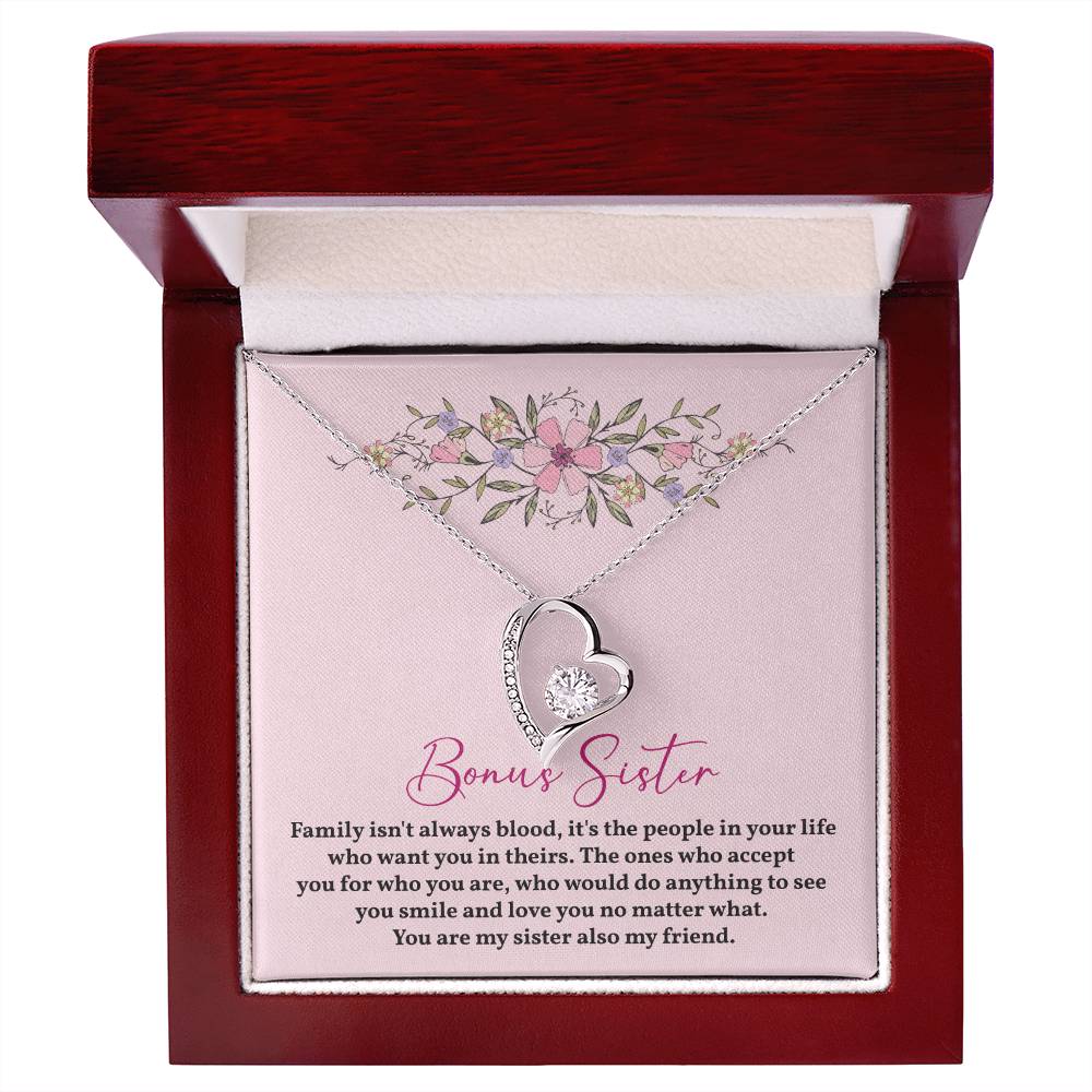 Bonus Sister Heart Necklace – Gift for Chosen Sister