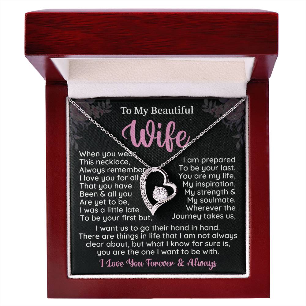 Wife Necklace Gift With Romantic Card From Husband