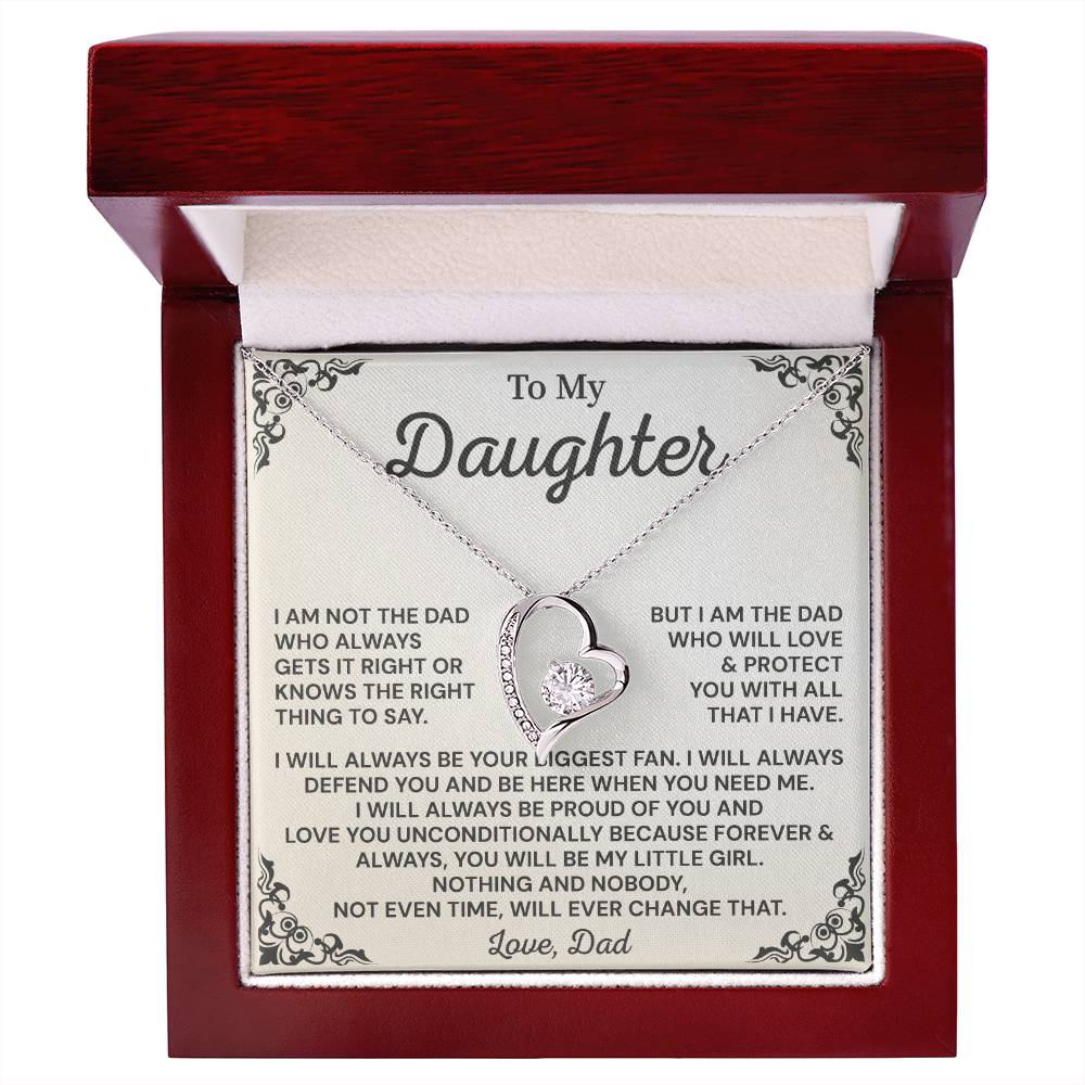 Gift for Daughter from Dad Little Girl Jewelry with Emotional Message Card