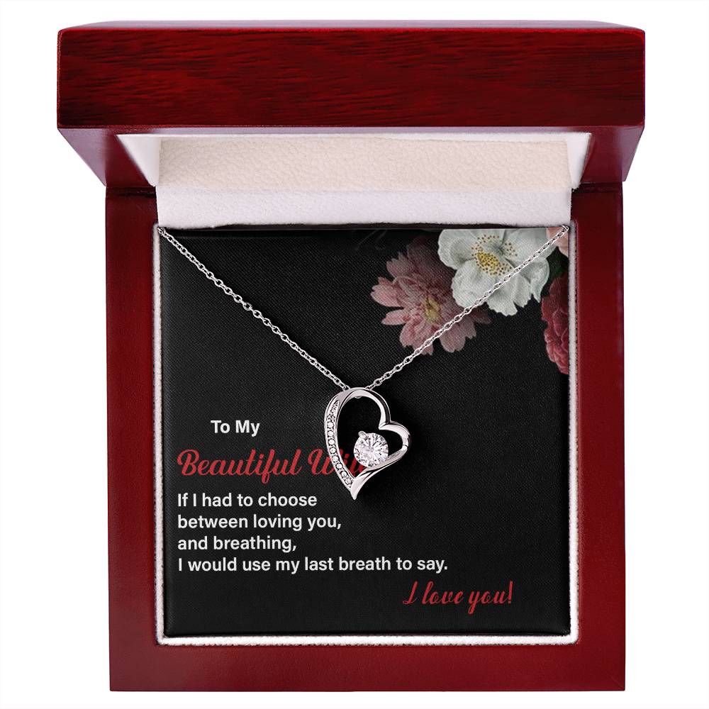 Wife Necklace Gift from Husband – Last Breath Quote