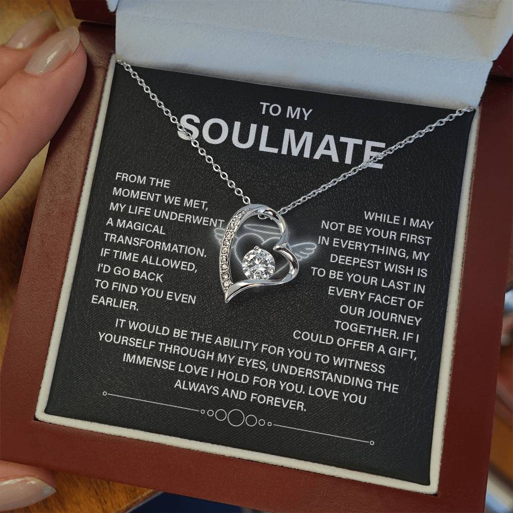 To My Soulmate Necklace – Deep Love Keepsake Gift for Wife Or Girlfriend