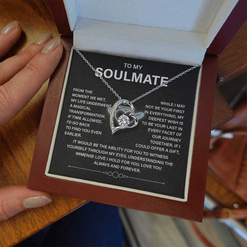 To My Soulmate Necklace – Deep Love Keepsake Gift for Wife Or Girlfriend