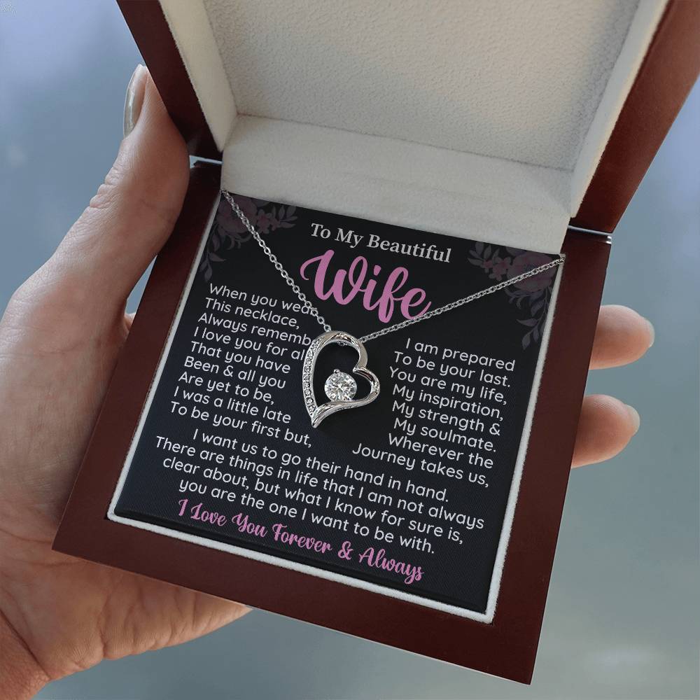 Wife Necklace Gift With Romantic Card From Husband
