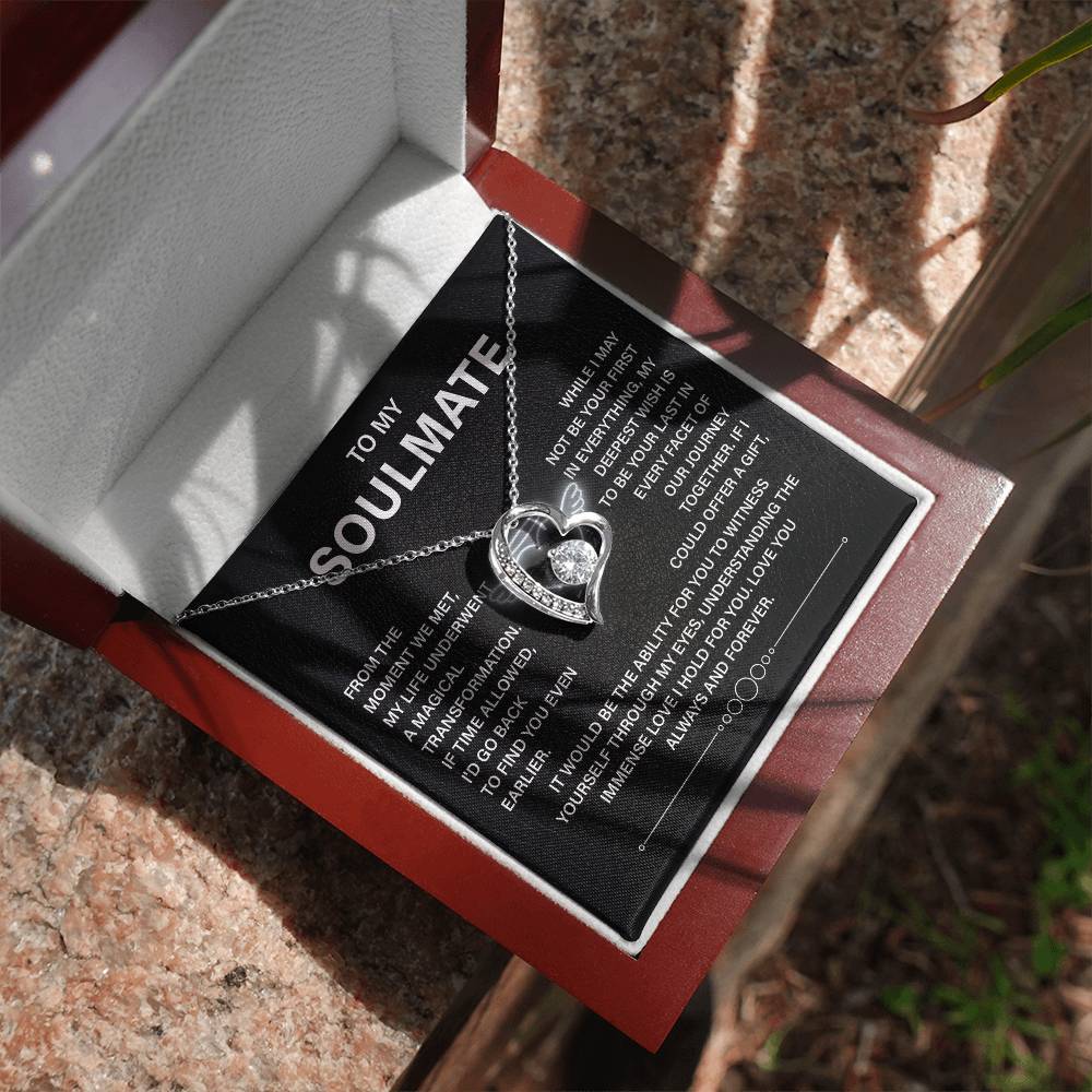 To My Soulmate Necklace – Deep Love Keepsake Gift for Wife Or Girlfriend