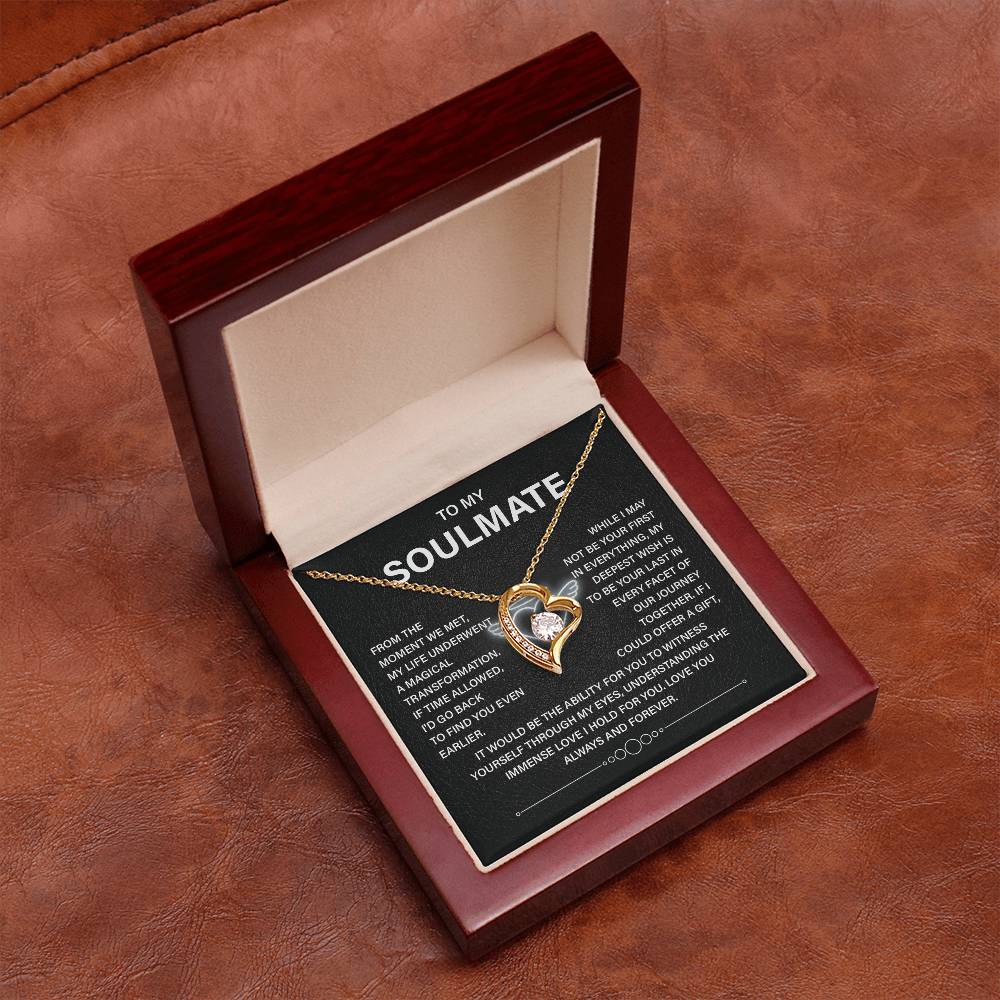 To My Soulmate Necklace – Deep Love Keepsake Gift for Wife Or Girlfriend