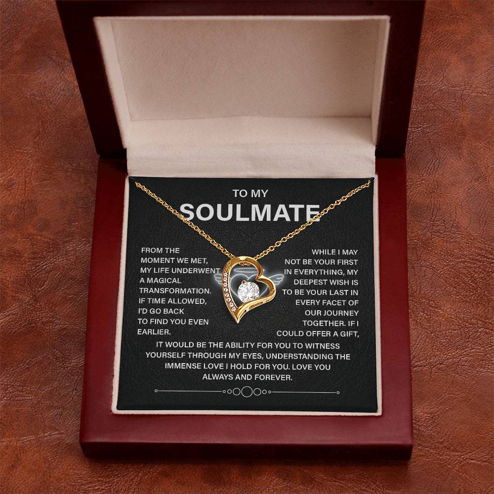To My Soulmate Necklace – Deep Love Keepsake Gift for Wife Or Girlfriend