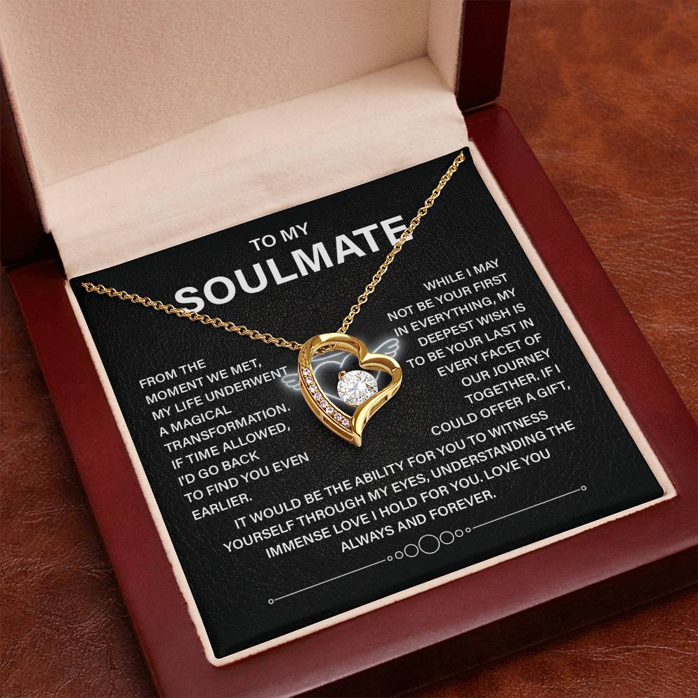 To My Soulmate Necklace – Deep Love Keepsake Gift for Wife Or Girlfriend