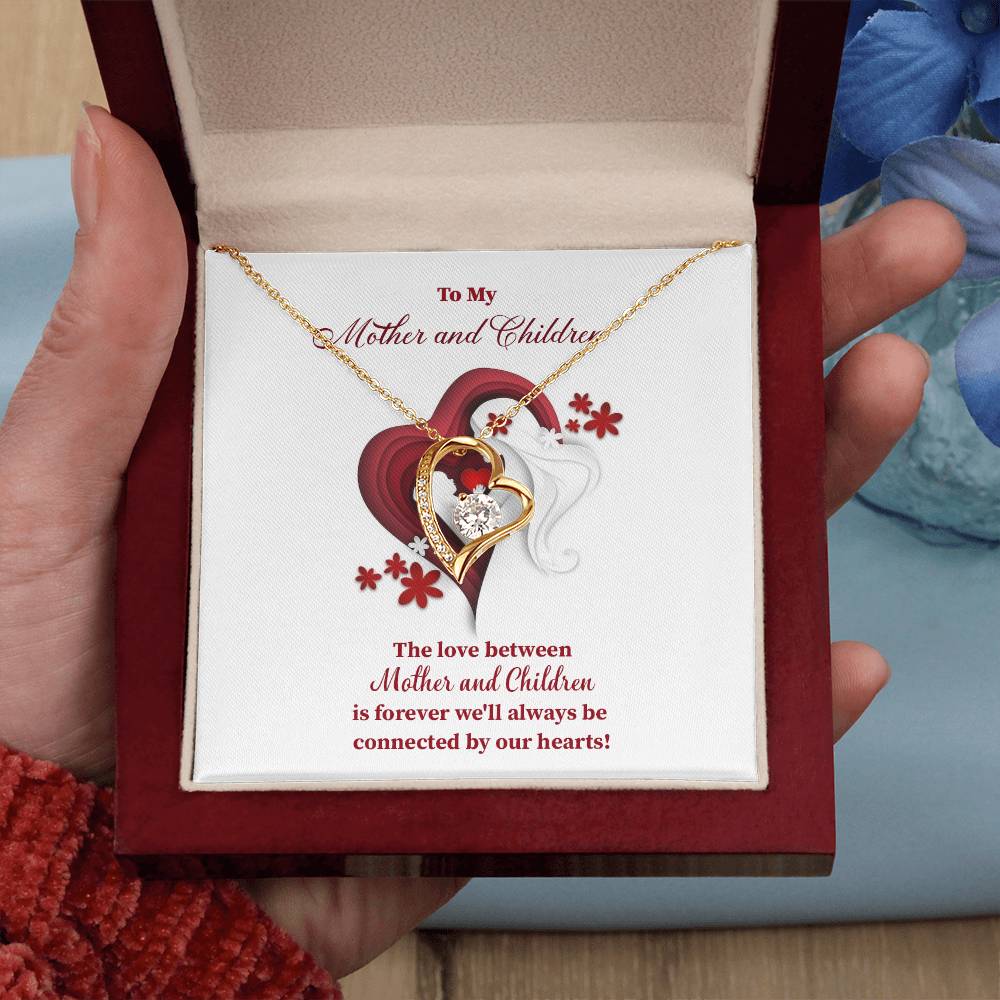 Mother and Children Necklace – Heart Connection Gift