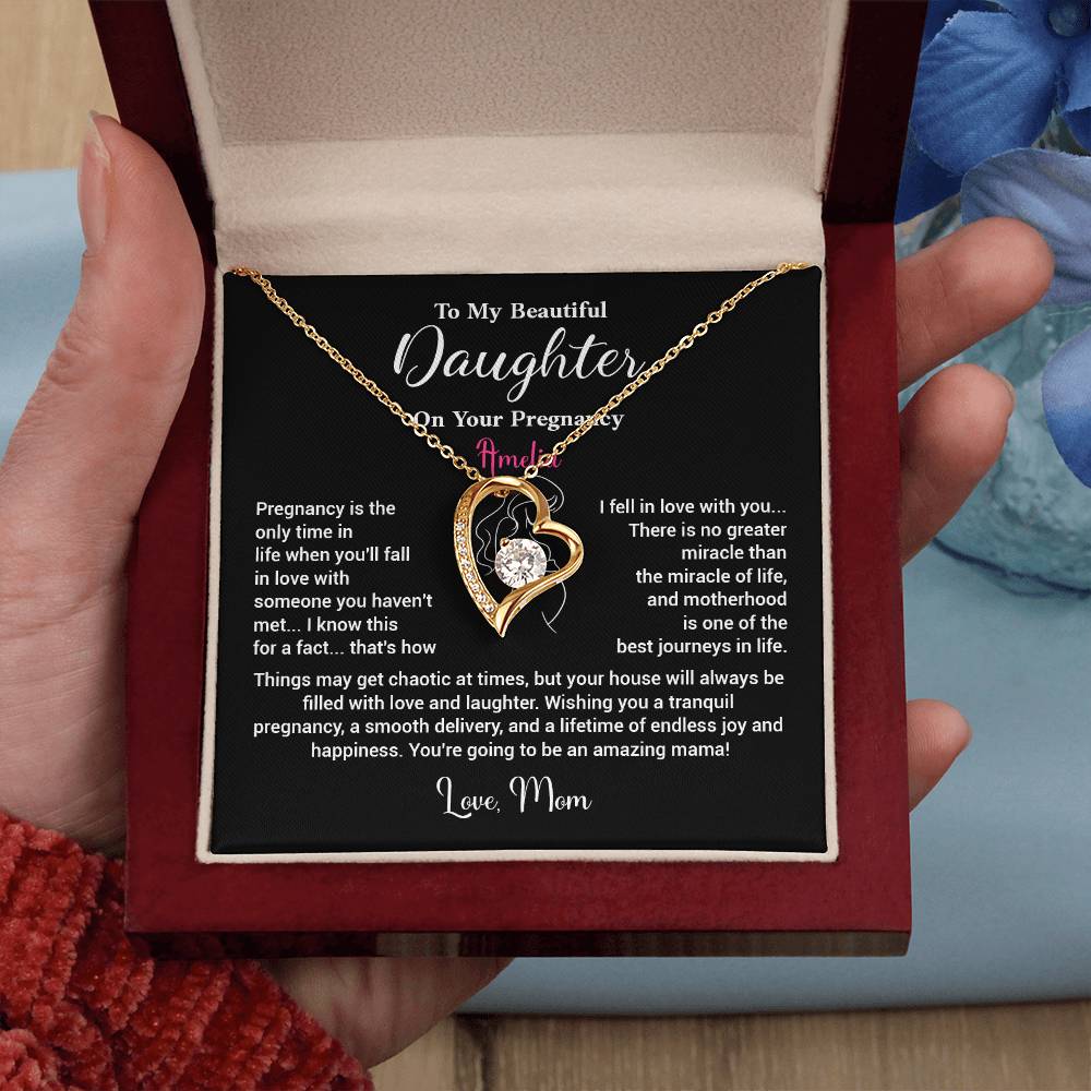 Daughter Pregnancy Necklace from Mom – Amelia Design