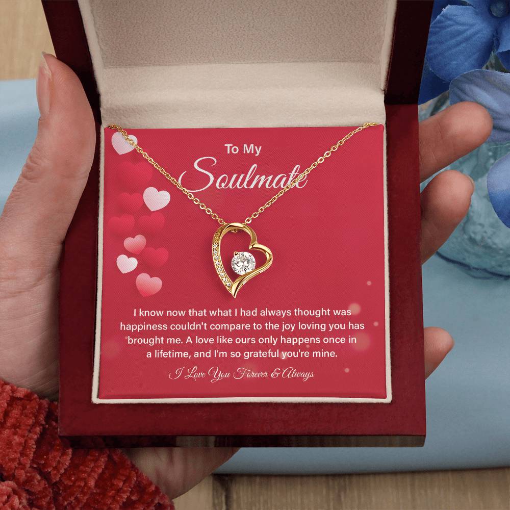 Soulmate Necklace Gift for Her – Box & Card Included