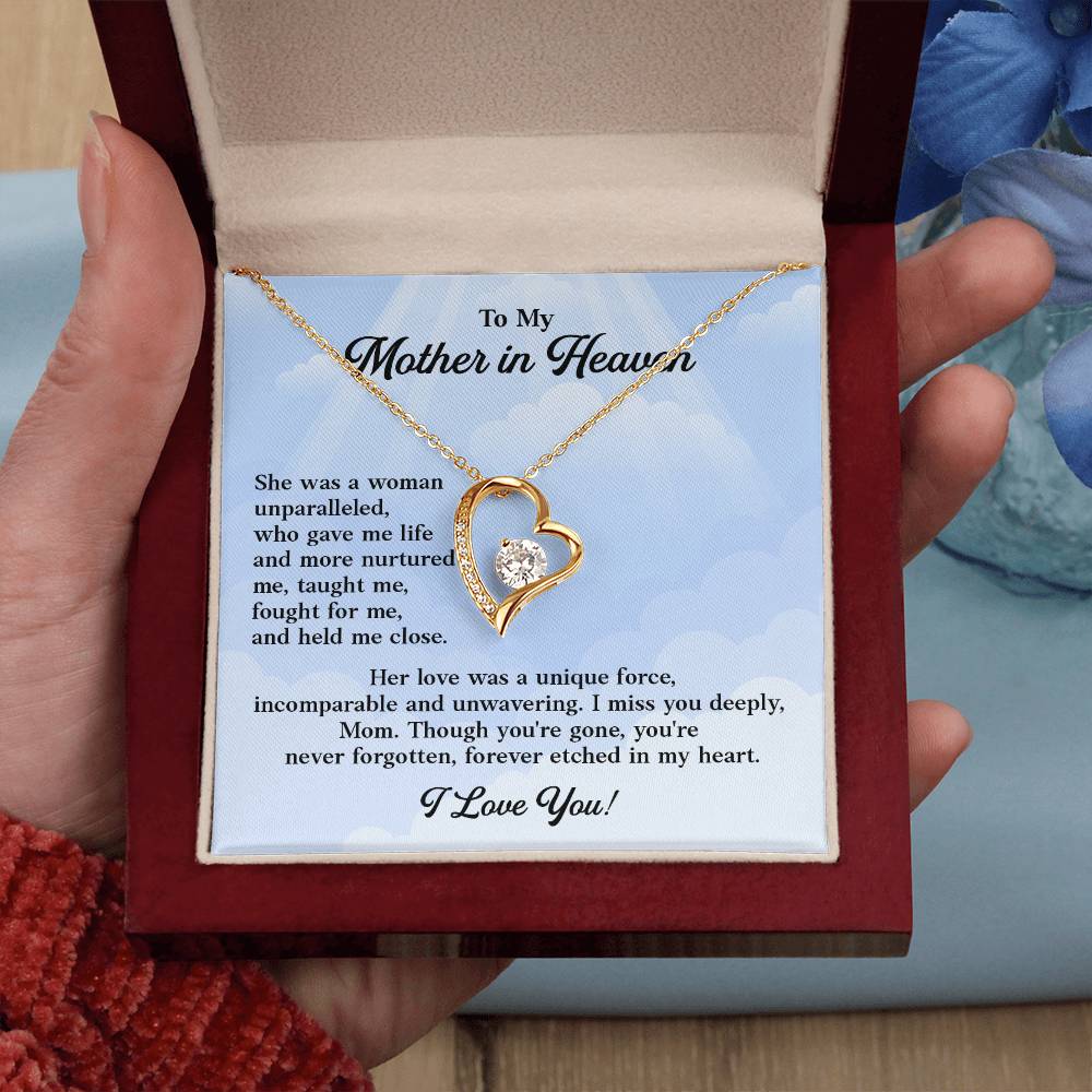 Memorial Necklace Gift for Mother in Heaven