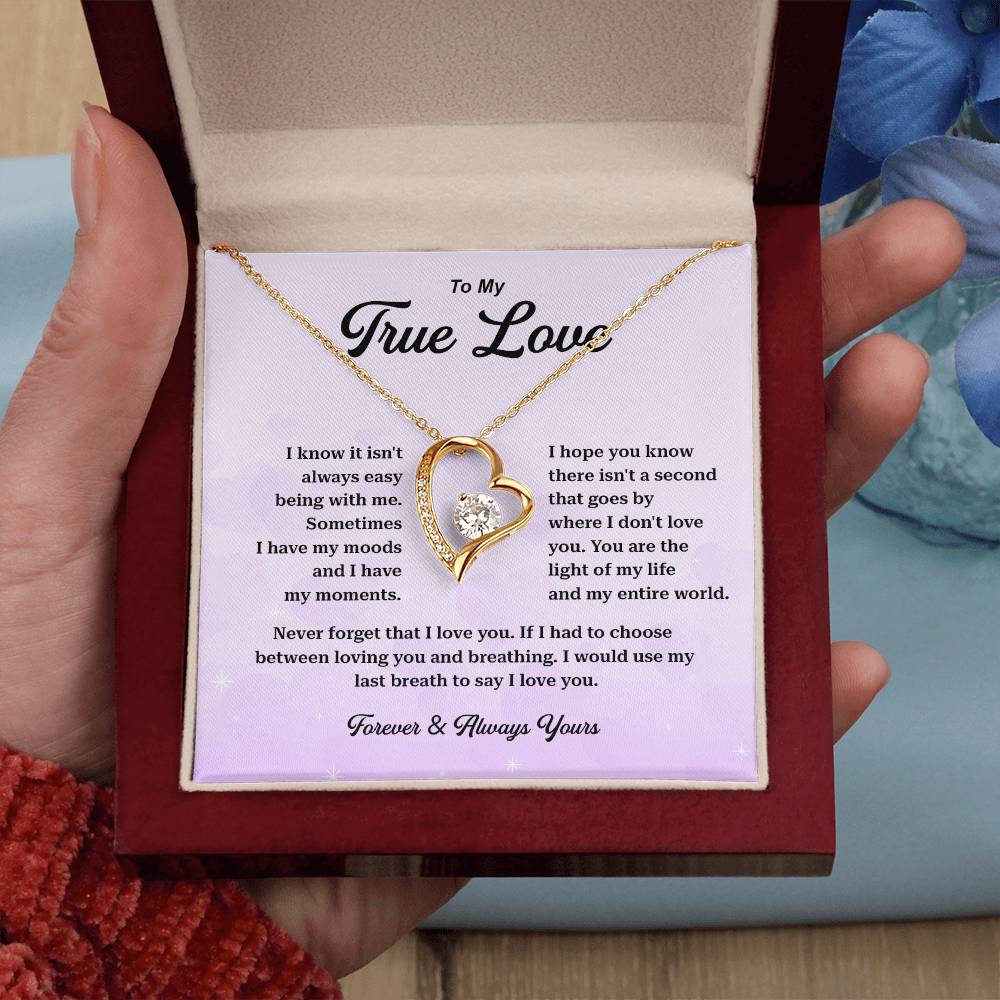 True Love Necklace Gift with Romantic Message Box