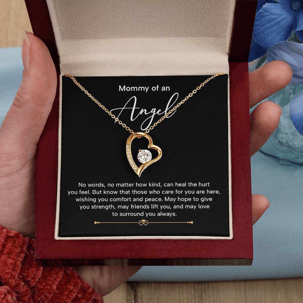 Mommy Of An Angel Necklace – Heartfelt Memorial Jewelry Gift, May Love Surround You Always, Sentimental Keepsake For Comfort And Strength
