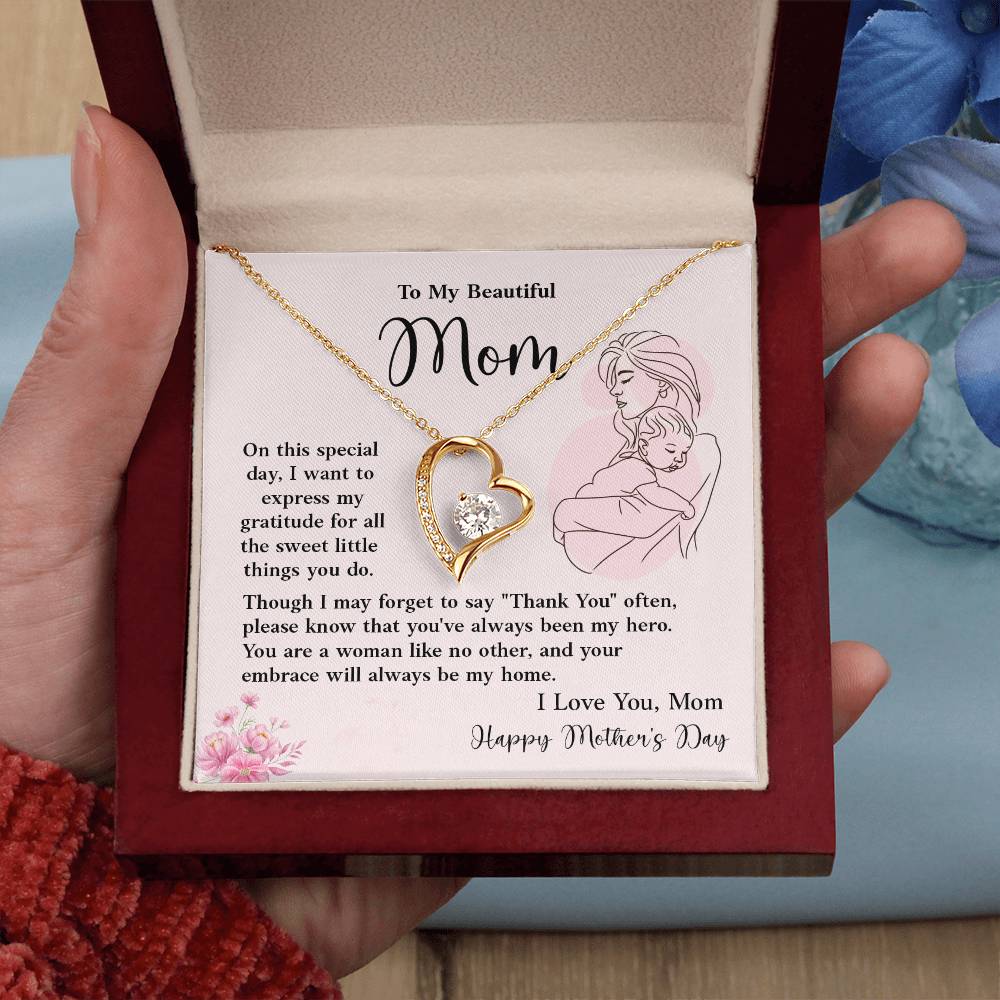 Mother’s Day Necklace Gift from Son or Daughter With Gift Box