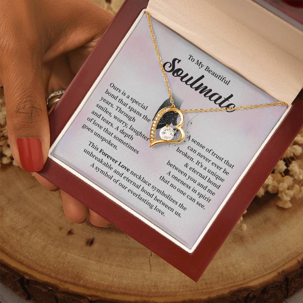 Soulmate Necklace Gift for Her – Message Card Box