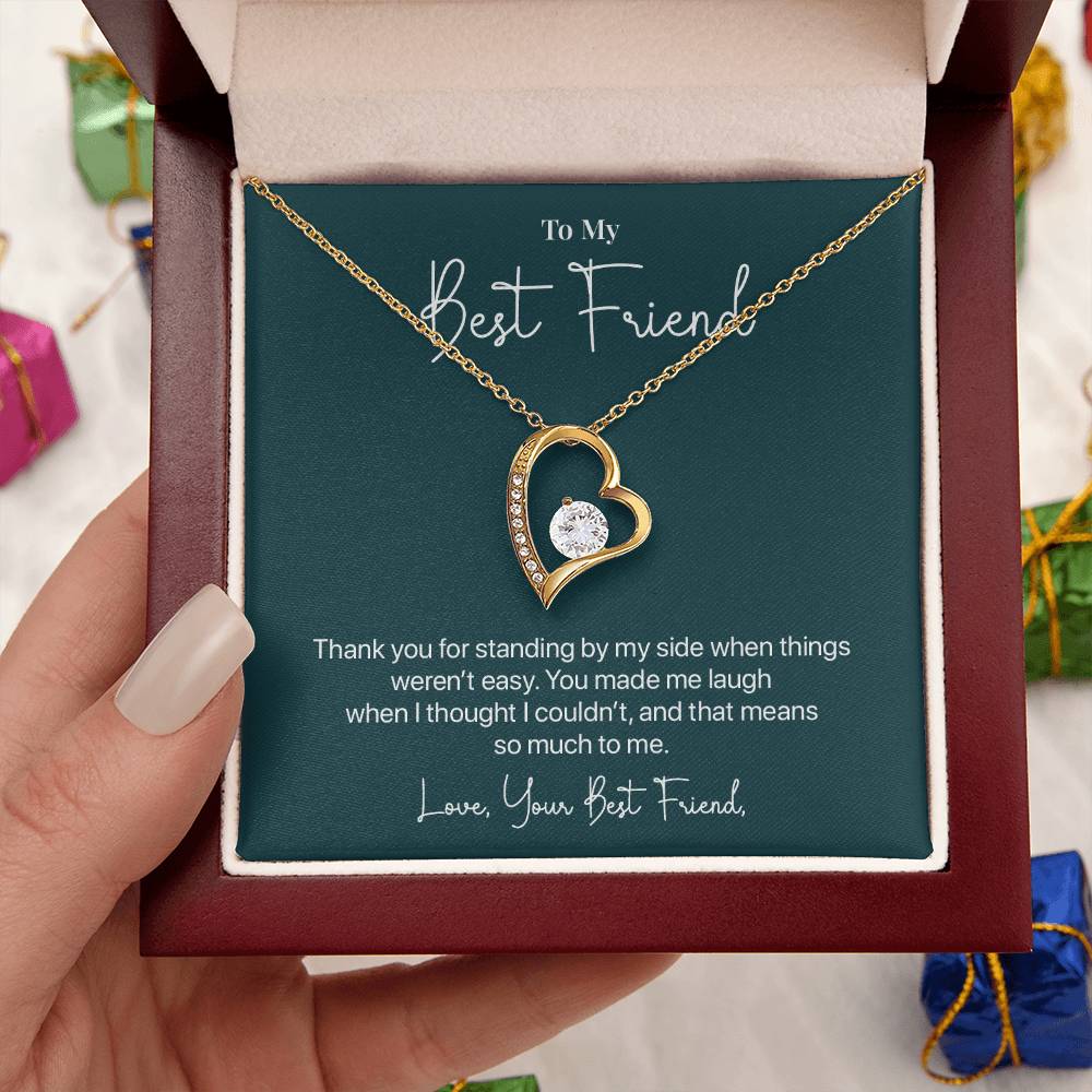 To My Best Friend, Valentine's Day Necklace Gift Thank You For Your Unwavering Support Difficult Moments Jewelry Heartfelt Appreciation Gift Meaningful Gift Thankful For Your Friendship Necklace Our Beautiful Connection Jewelry Gift
