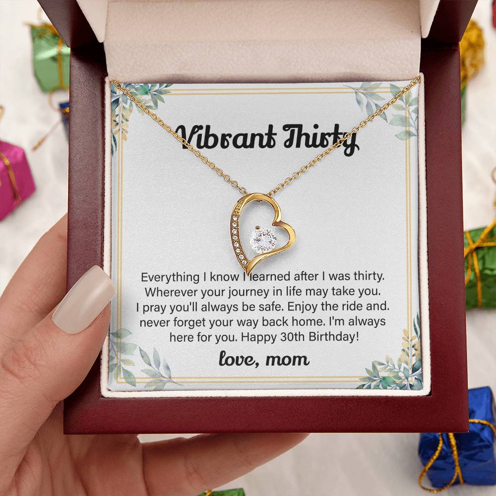 30th Birthday Necklace Gift for Daughter from Mom