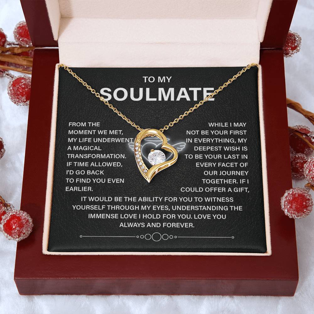 To My Soulmate Necklace – Deep Love Keepsake Gift for Wife Or Girlfriend