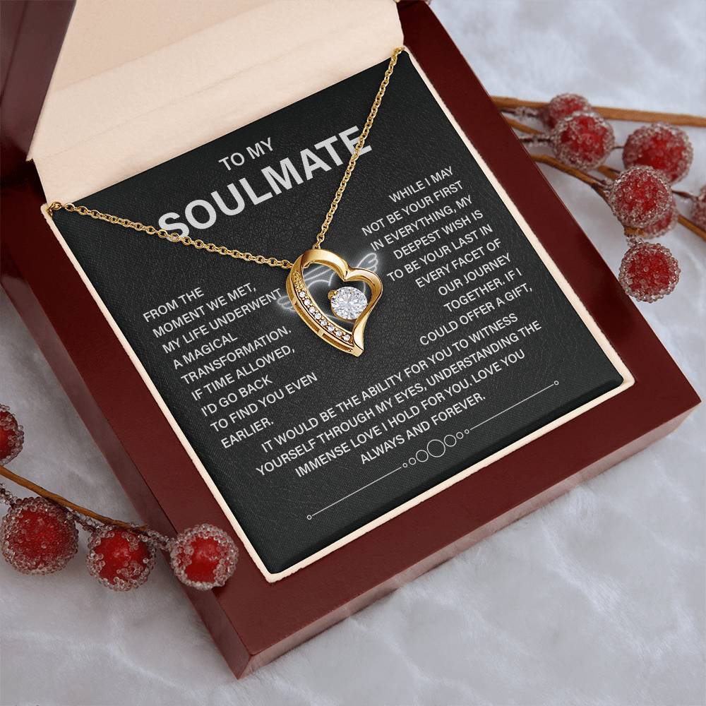 To My Soulmate Necklace – Deep Love Keepsake Gift for Wife Or Girlfriend