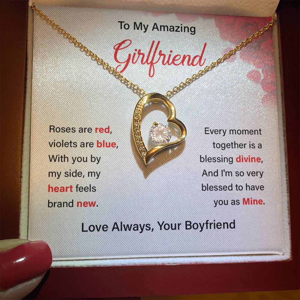 To my girlfriend Roses are red.