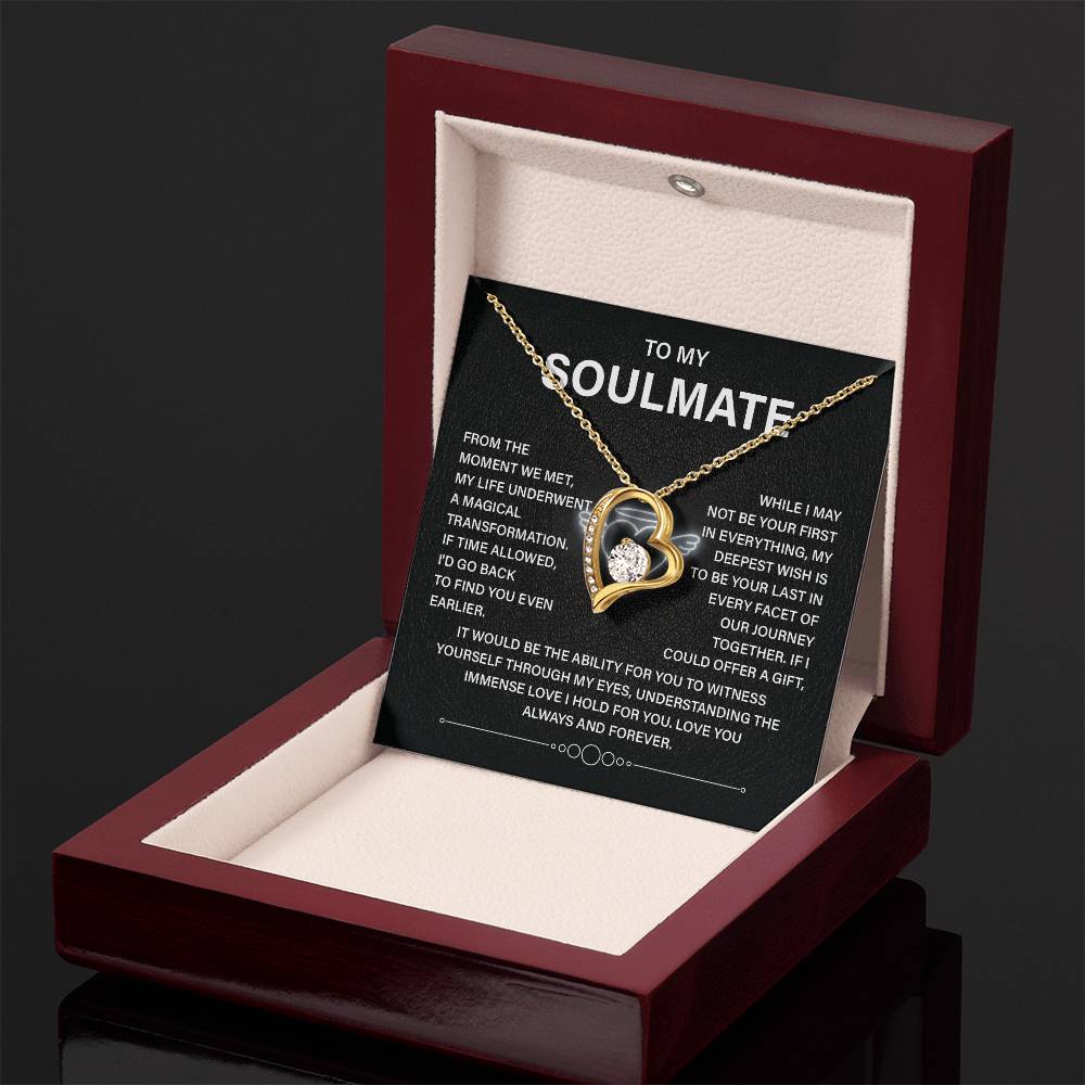 To My Soulmate Necklace – Deep Love Keepsake Gift for Wife Or Girlfriend