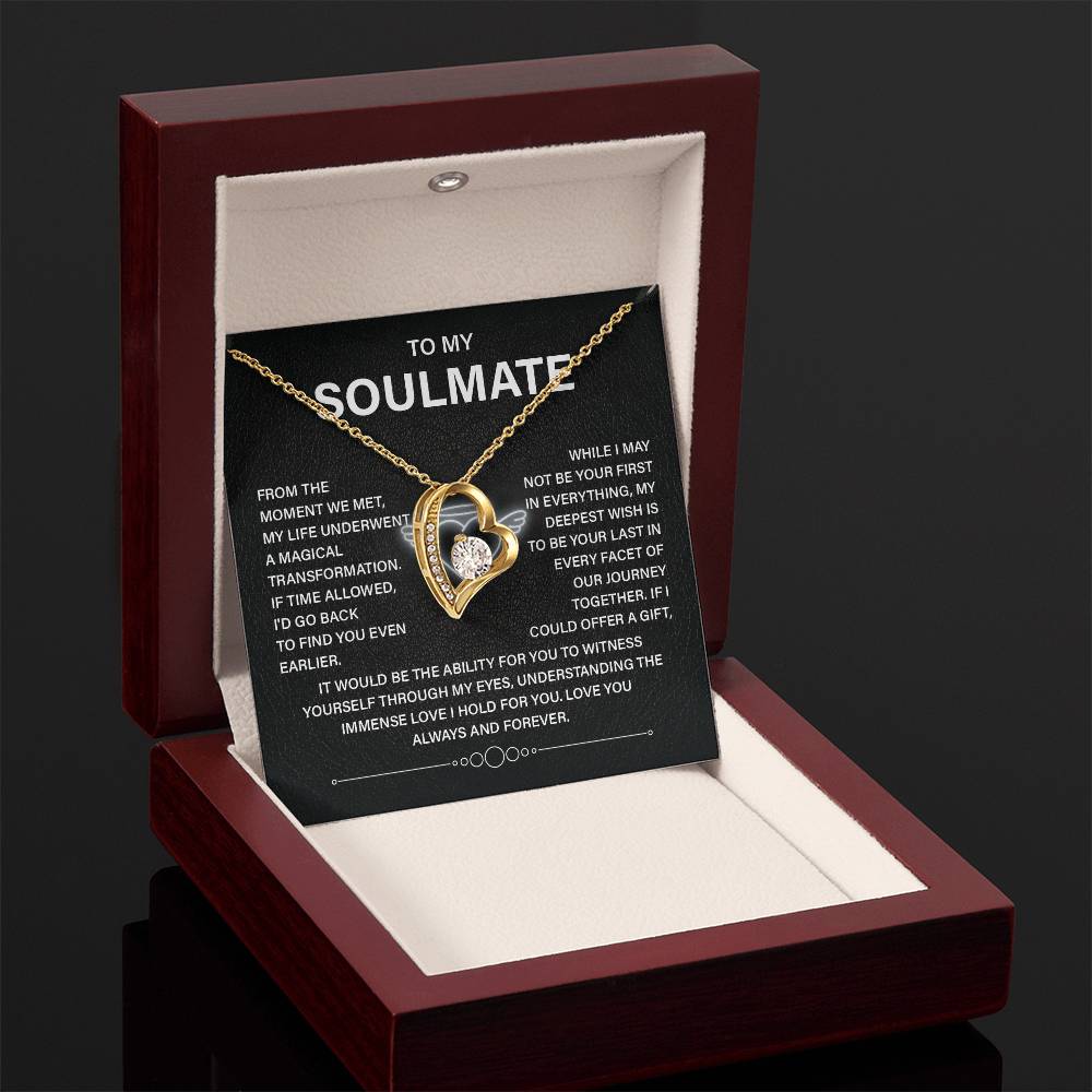 To My Soulmate Necklace – Deep Love Keepsake Gift for Wife Or Girlfriend