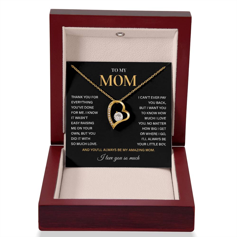 Necklace Gift For Mom From Children With Heartfelt Note