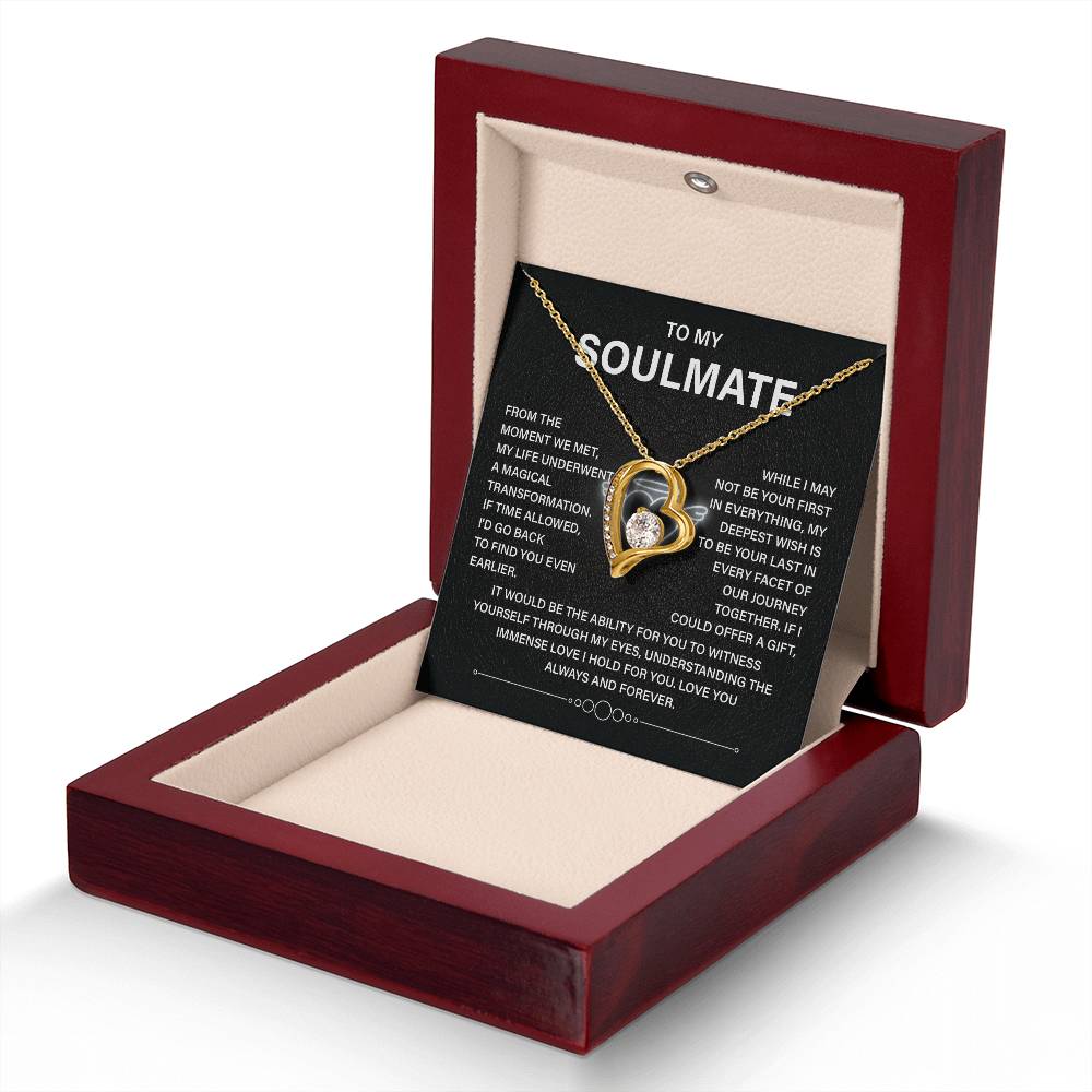 To My Soulmate Necklace – Deep Love Keepsake Gift for Wife Or Girlfriend