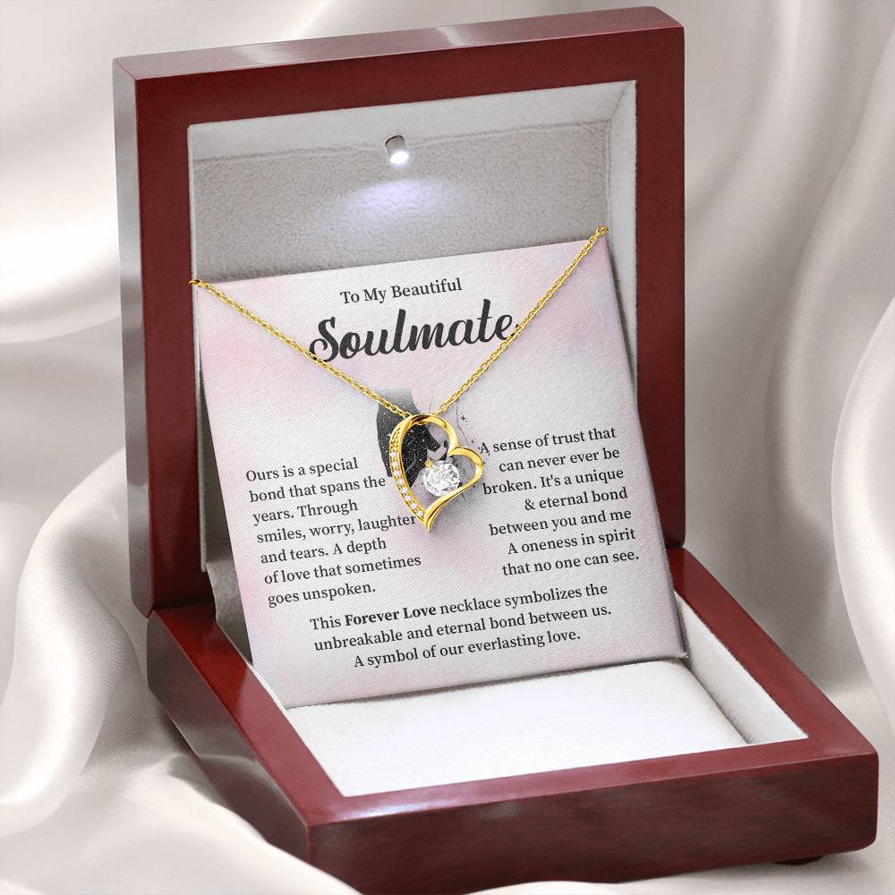 Soulmate Necklace Gift for Her – Message Card Box