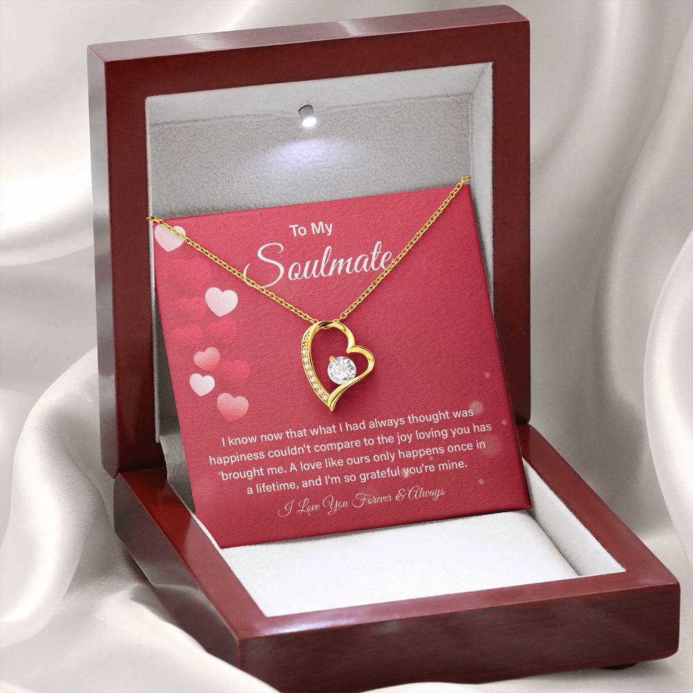 Soulmate Necklace Gift for Her – Box & Card Included