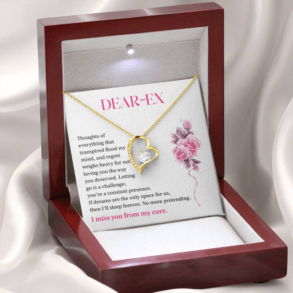 Gift for Ex-Lover – Regretful Necklace with Heartfelt Note
