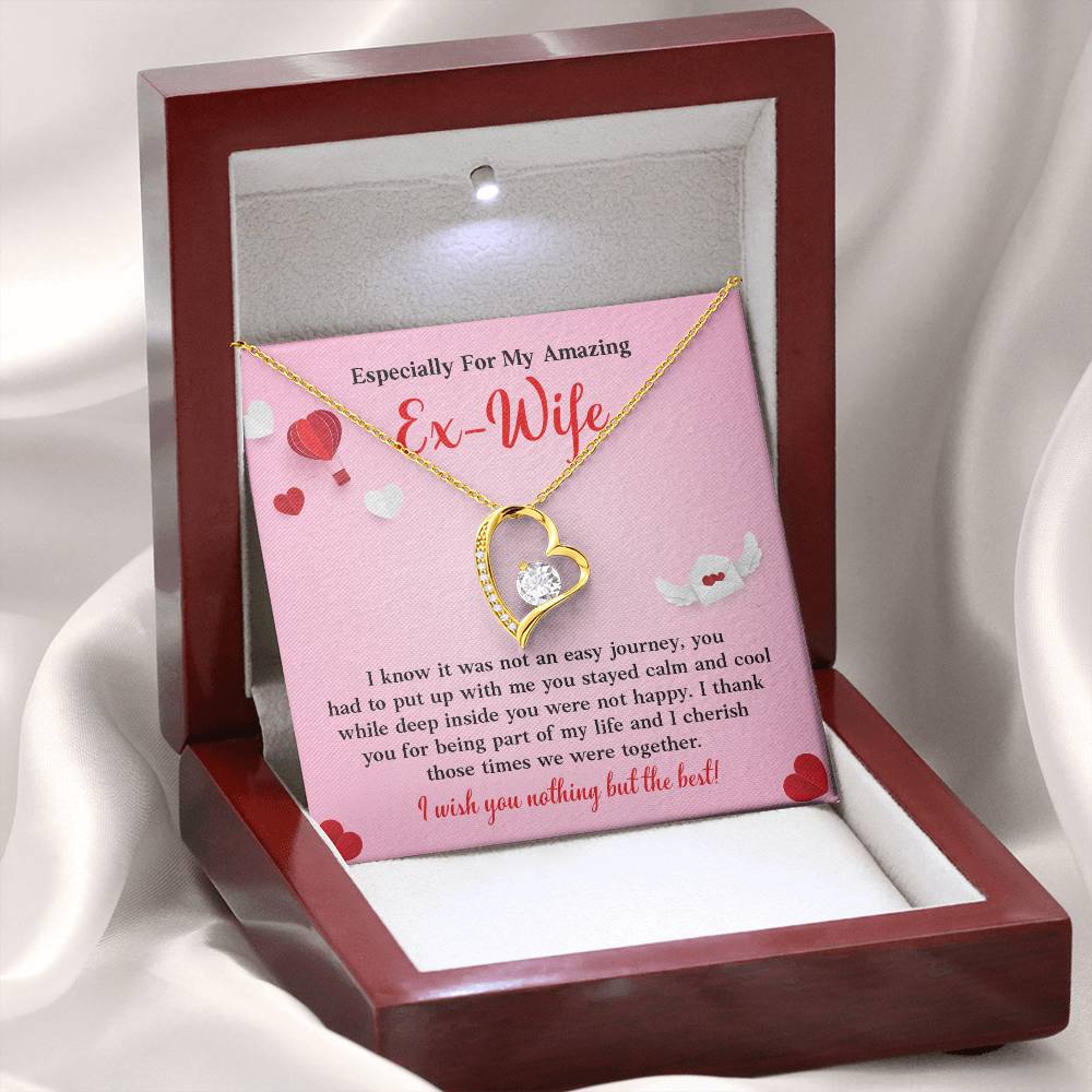 Ex-Wife Gift Necklace – Heart Pendant & Message Card