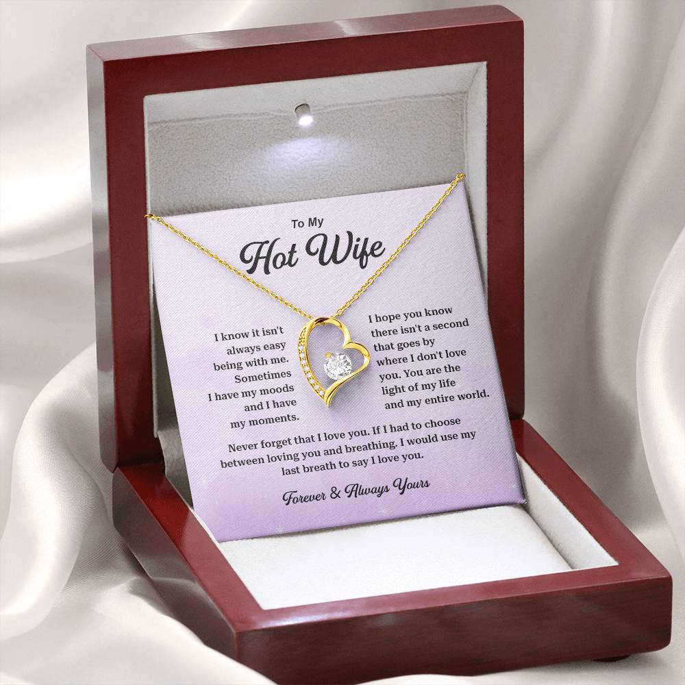 Hot Wife Necklace Gift with Romantic Message Card