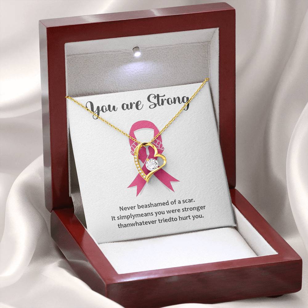 You Are Strong - Inspirational Necklace Gift You Are Strong Necklace Meaning Of Scars Necklace Supportive Gift For Resilience Courageous Spirit Jewelry Personal Strength Necklace Emotional Connection Necklace Jewelry For Celebrating Survival