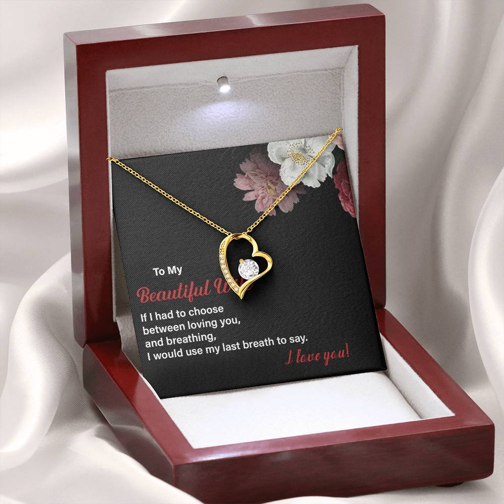Wife Necklace Gift from Husband – Last Breath Quote