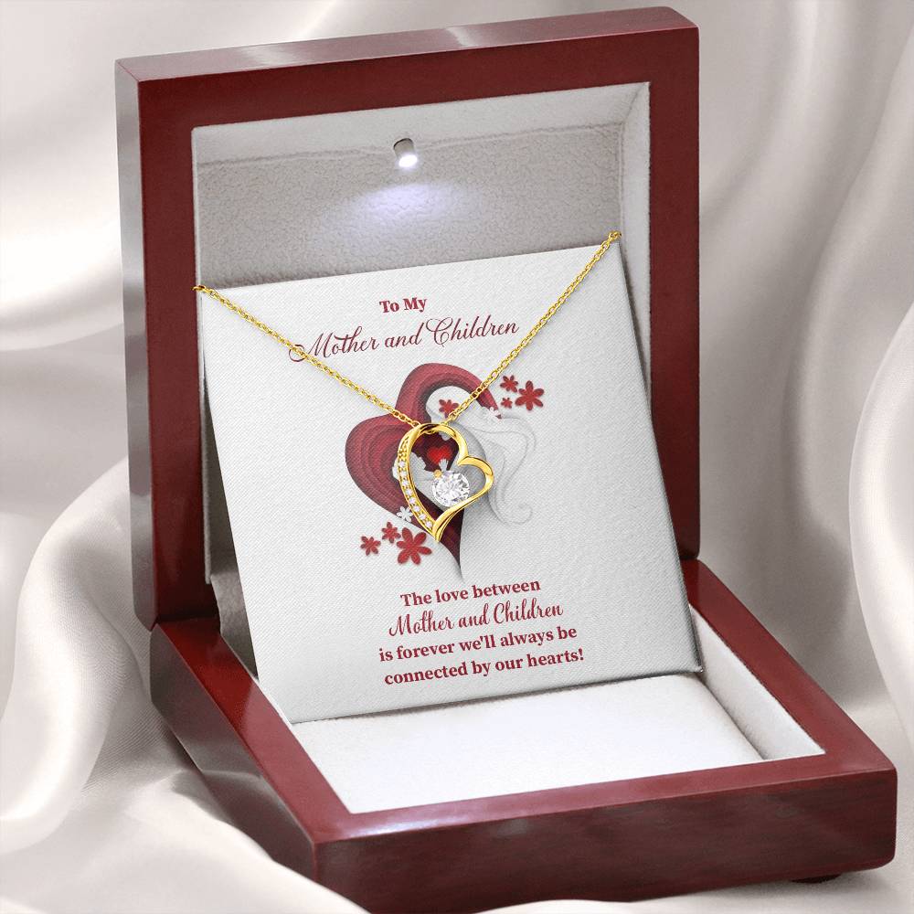 Mother and Children Necklace – Heart Connection Gift
