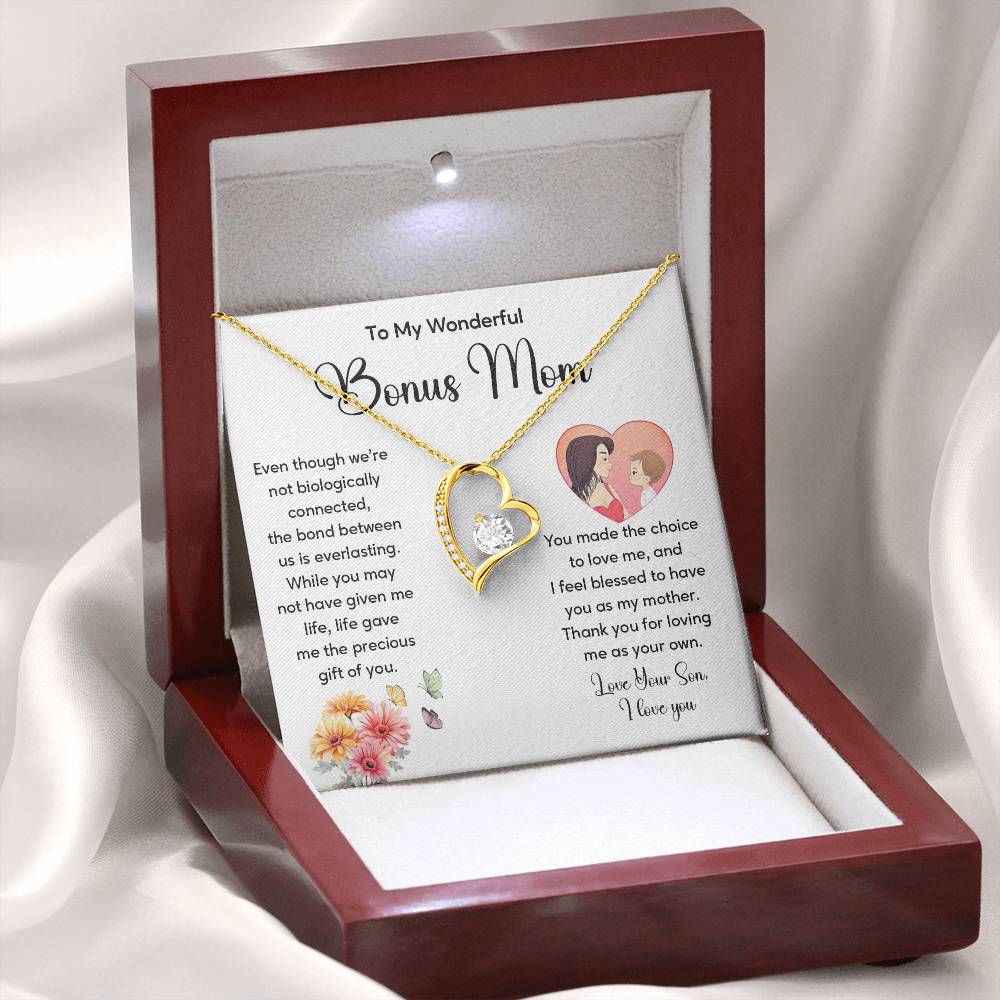 Bonus Mom Necklace Gift from Son – With Gift Box