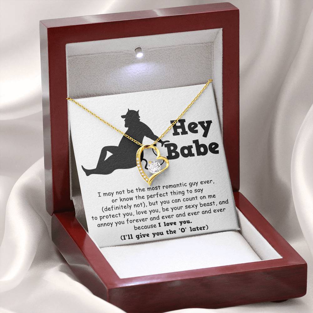 Funny Romantic Necklace Gift for Girlfriend – Message Card
