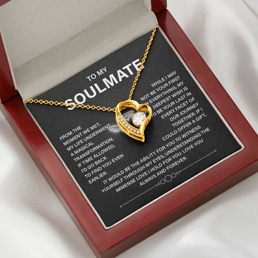 To My Soulmate Necklace – Deep Love Keepsake Gift for Wife Or Girlfriend