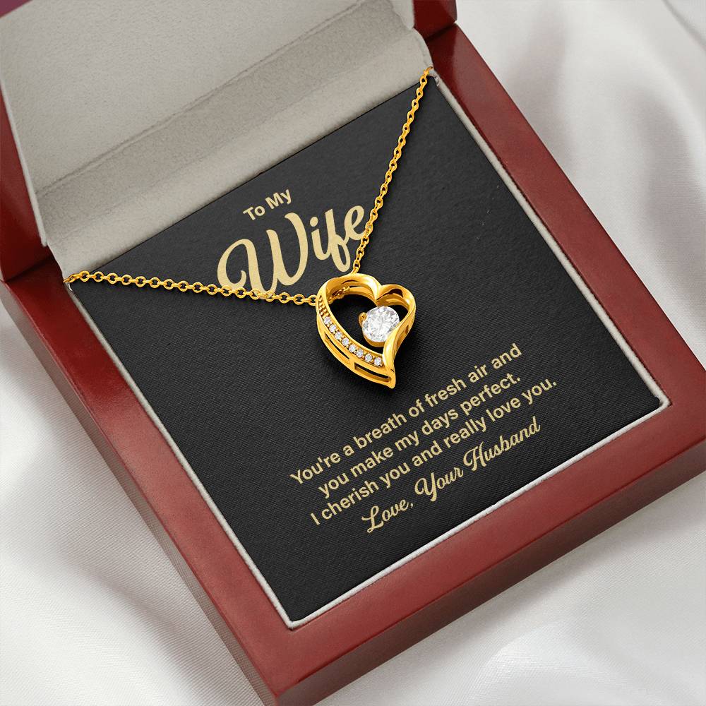 Anniversary Necklace Gift for Wife from Husband – Message Card