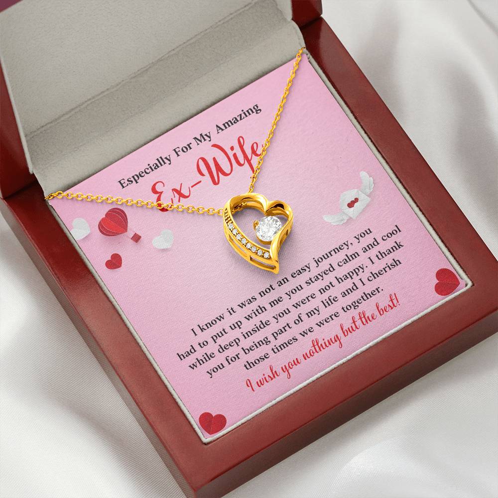 Ex-Wife Gift Necklace – Heart Pendant & Message Card