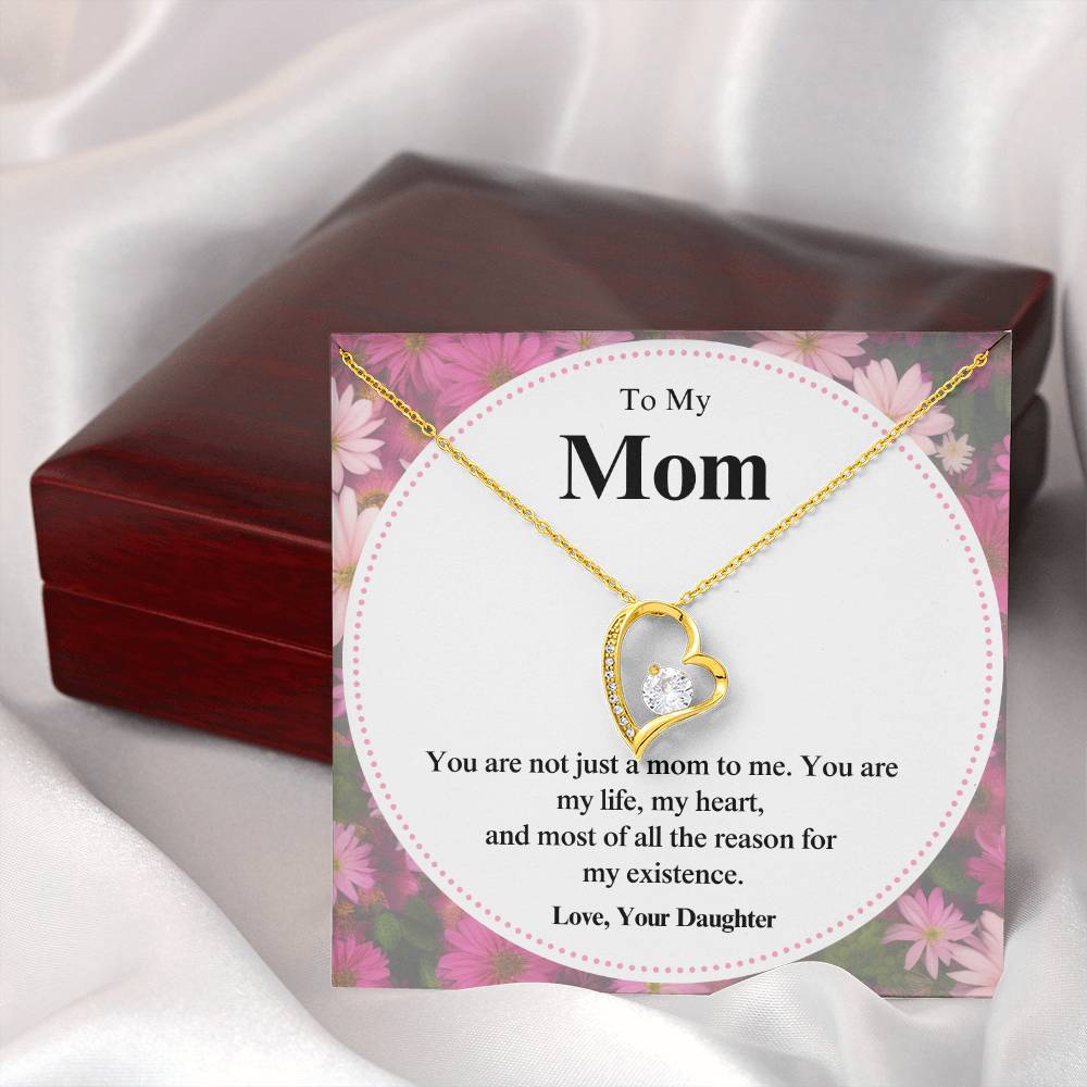 Daughter to Mom Necklace Gift with Message Card