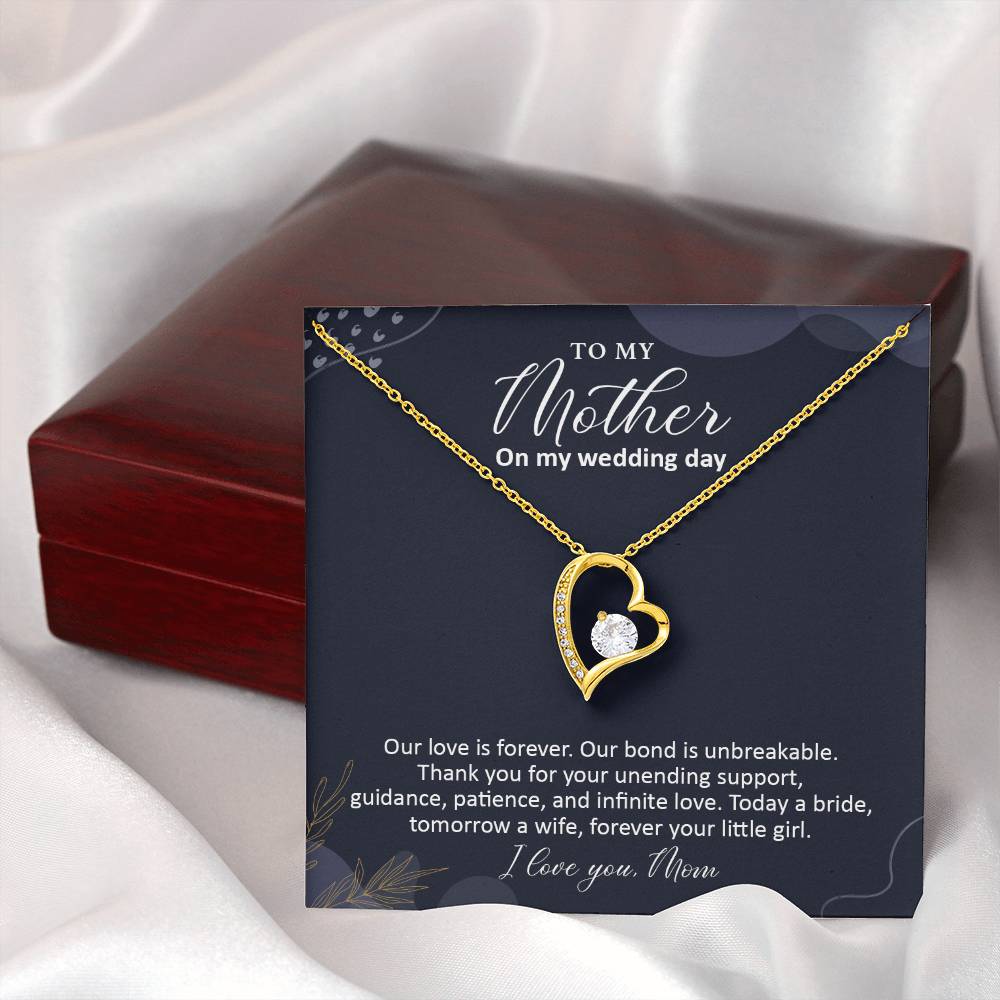 Wedding Gift for Mom – Heart Necklace with Note