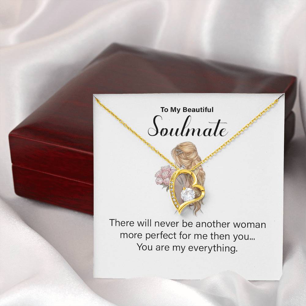 Soulmate Necklace for Wife – You Are My Everything Message Card