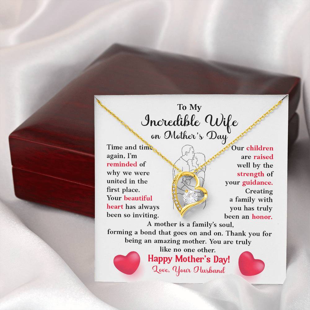 Mother’s Day Jewelry Gift for Wife with Message Card