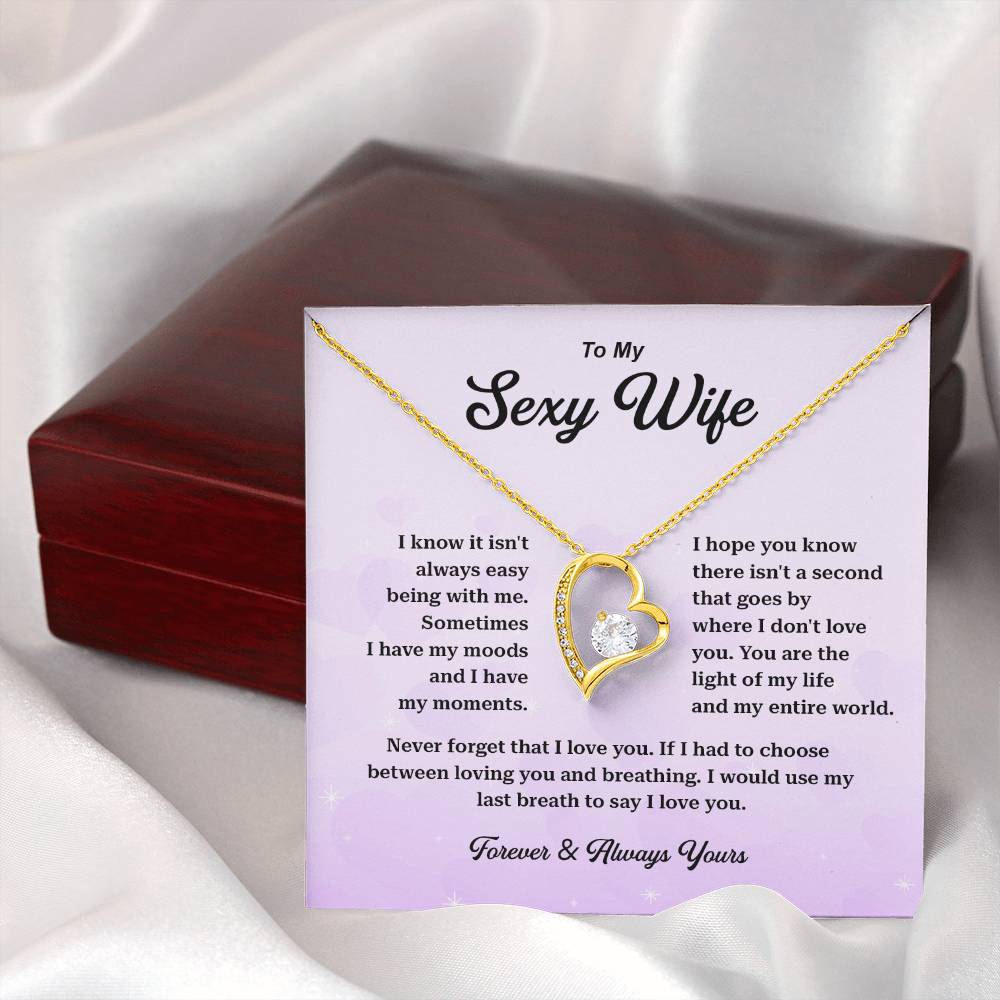 Sexy Wife Necklace Gift with Romantic Message Card