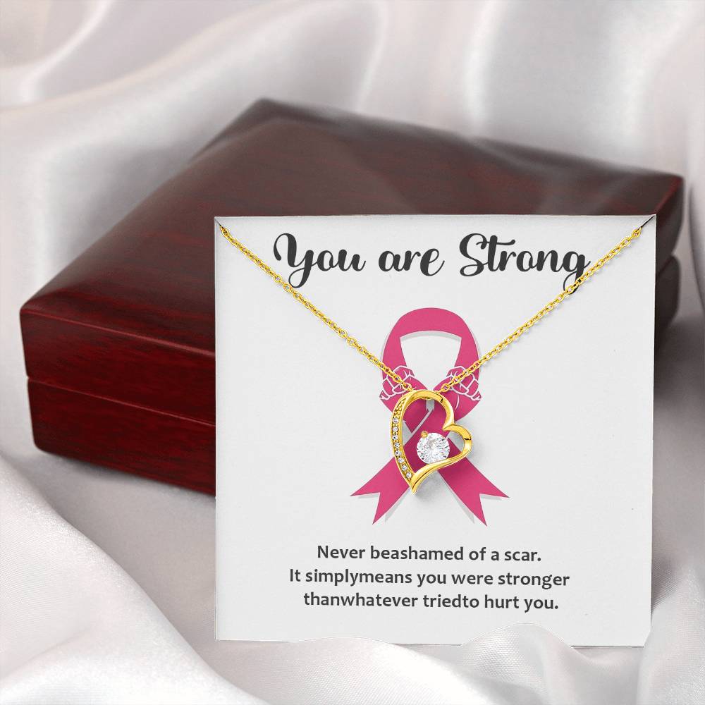 You Are Strong - Inspirational Necklace Gift You Are Strong Necklace Meaning Of Scars Necklace Supportive Gift For Resilience Courageous Spirit Jewelry Personal Strength Necklace Emotional Connection Necklace Jewelry For Celebrating Survival