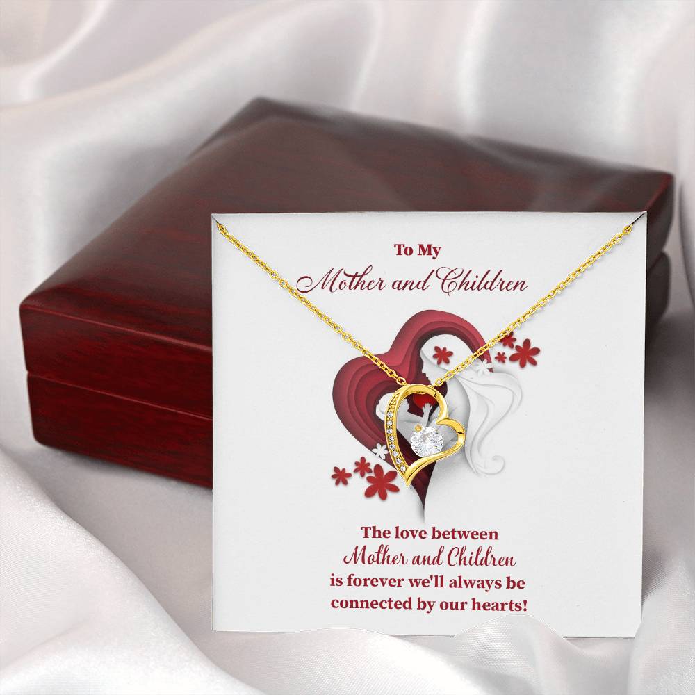 Mother and Children Necklace – Heart Connection Gift