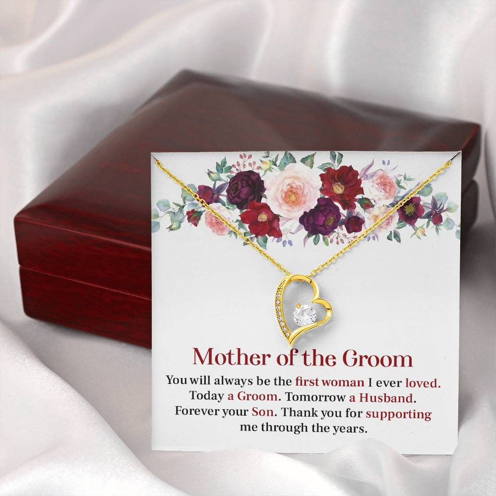 Mother of Groom Gift Necklace with Message Card
